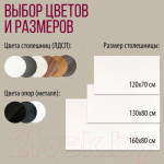 Обеденный стол Millwood Женева-2 Л 130x80x75