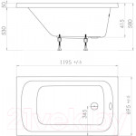 Ванна акриловая Triton Стандарт 120x70