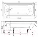 Ванна чугунная Wotte Старт УР 170x70 / БП-00000004