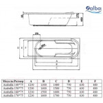 Ванна акриловая Alba Spa Arabella 150x75