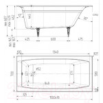 Ванна чугунная Универсал Эталон-У 150х70