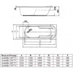 Ванна акриловая Alba Spa Arabella 160x75 L