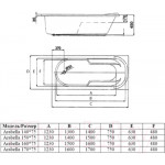 Ванна акриловая Alba Spa Arabella 160x75 R