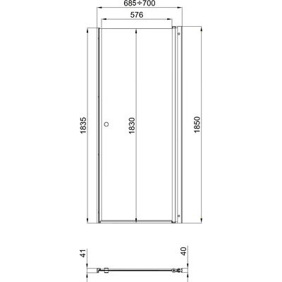 Душевая дверь Triton Уно 70x185