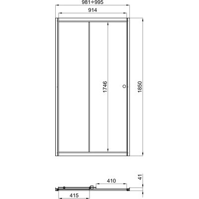 Душевая дверь Triton Слайд 100x185