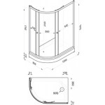 Душевой уголок Triton Коралл А Мозаика 120x80 R