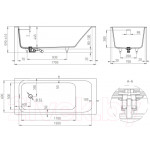 Ванна из искусственного мрамора Salini Orlando kit 170x70 / 102111G