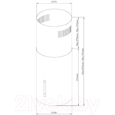 Вытяжка коробчатая Korting KHA 39970 N Cylinder