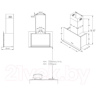 Вытяжка коробчатая Korting KHC 65330 GN