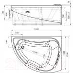 Ванна акриловая Radomir Альбена R / 1-01-2-2-1-015К