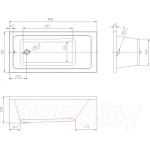 Ванна акриловая Ventospa Novaro 150x70