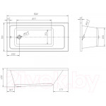 Ванна акриловая Ventospa Novaro 170x70