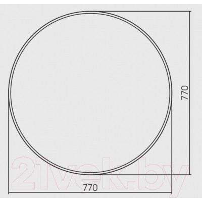 Зеркало Aquanika Round AQR7777RU124