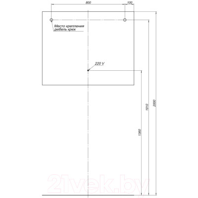 Зеркало Aquanet Гласс 100 LED / 274134