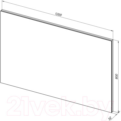 Зеркало Aquanet Гласс 120 LED / 274009