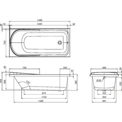 Ванна акриловая AM.PM Like W80A-150-070W-A