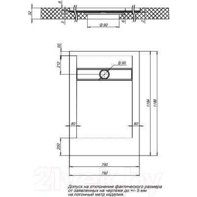 Душевой поддон Aquanet Delight New 120x80 / 258897