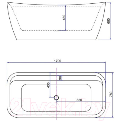 Ванна акриловая Allen Brau Infinity 2 2.21002.21 / 259598