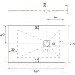 Душевой поддон Aquanet Pleasure New 140x80 / 258892