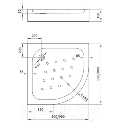 Душевой поддон Deante Standard New KTA 053B