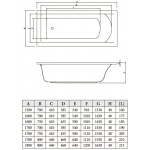 Ванна акриловая Bonito Home Aventura 170x75