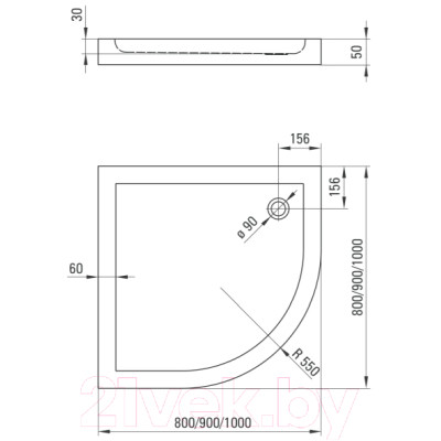 Душевой поддон Deante Minimal KTN 051B