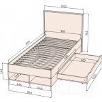 Односпальная кровать Интерлиния SC-К90 90x200
