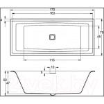 Ванна акриловая Riho Still Square Led 170 L / BR0200500K00131