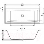 Ванна акриловая Riho Still Square Led 170 R / BR0200500K00130