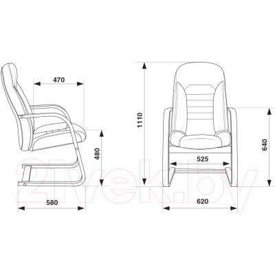 Кресло офисное Бюрократ T-9923WALNUT-AV