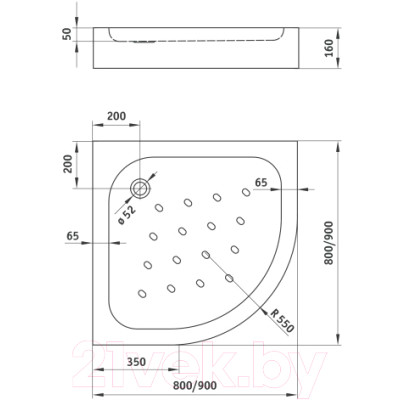 Душевой поддон Deante Standard New KTA 054B