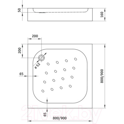 Душевой поддон Deante Corner KTC 042B