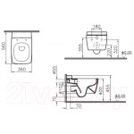 Унитаз подвесной VitrA Metropole / 7672L003-1086