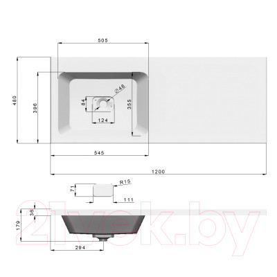 Умывальник Madera Kamilla 120 R