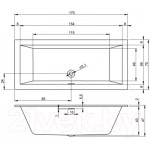 Ванна акриловая Riho Rethink Cubic 170 / BR07105