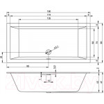 Ванна акриловая Riho Rethink Cubic 190x90 / BR11105