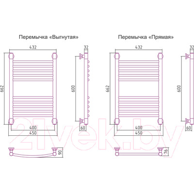 Полотенцесушитель водяной Сунержа Богема+ прямая 60x40 / 00-0220-6040