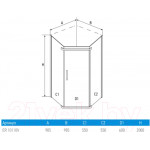 Душевой уголок Erlit ER 10110V-C4