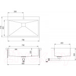 Мойка кухонная Aquasanita Steel Aira AIR100M