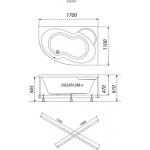 Ванна акриловая Triton Мари 170x110 L