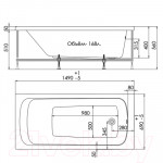 Ванна акриловая 1AcReal Gamma 150x70