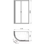 Душевой уголок Radomir 120x80 / 1-09-1-0-0-0080