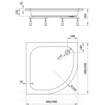 Душевой поддон Deante Plus II KTU 032B