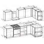 Кухонный гарнитур Интермебель Микс Топ-13 2.1x1.5м правая