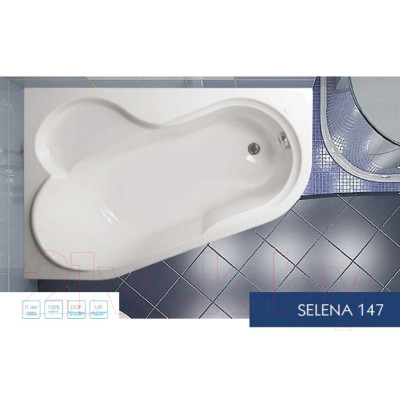 Ванна акриловая VagnerPlast Selena 147x100 L / VPBA141SEL3LE-04