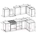 Кухонный гарнитур Интермебель Микс Топ-22 2x1.42м правая