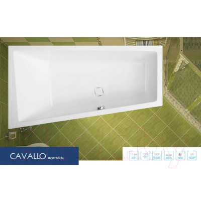 Ванна акриловая VagnerPlast Cavallo 160x90 L / VPBA169CAV3LX-04