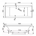 Ванна акриловая VagnerPlast Veronela 180x80 / VPBA180VEA2X-04