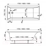 Ванна акриловая VagnerPlast Veronela 170x75 / VPBA170VEA2X-04