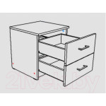 Прикроватная тумба НК Мебель Лофт 420 с 2-мя ящиками / 72230006